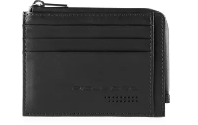 Чехол для кредитных карт Piquadro Urban PP4822UB00R/N, кожа натуральная, черный
