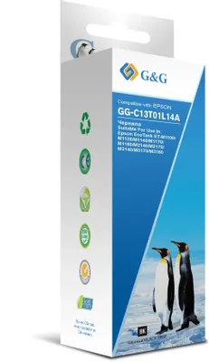 Чернила G&G GG-C13T01L14A, для Epson, 70мл, черный пигментный