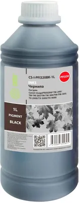 Чернила Cactus CS-I-PFI320BK-1L PFI-320/120, для Canon, 1000мл, черный