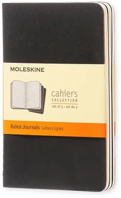 Блокнот Moleskine Cahier Journal,  64стр,  в линейку,  черный [qp311]