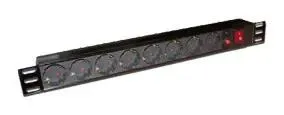 Блок распределения питания LanMaster TWT-PDU19-10A8P-3.0 ,  горизонт.размещ.,  SchukoХ8,  Тип вход. тока 10A,  3м