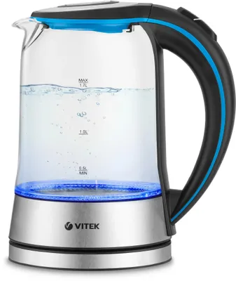 Чайник электрический Vitek VT-7028, 1.7л, стекло