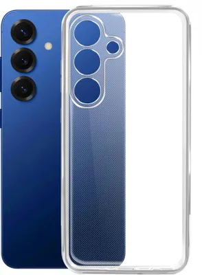 Чехол (клип-кейс) BORASCO Silicone Case, для Samsung Galaxy S25, прозрачный [74436]