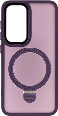 Чехол (клип-кейс) ZIBELINO Ring Stand Matte, для Samsung Galaxy S24, фиолетовый [zrs-sam-s24-mt-pur]