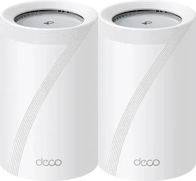 Бесшовный Mesh роутер TP-LINK Deco BE65 Pro,  Wi-Fi 7,  BE9300,  2.4/5/6ГГц, 3 WAN/LAN, 1xUSB, белый, 2 шт. в комплекте [deco be65 pro(2-pack)]