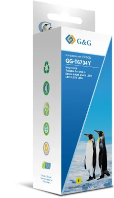 Чернила G&G GG-T6734Y, для Epson, 100мл, желтый