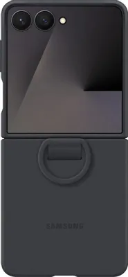 Чехол (клип-кейс) Samsung Ring Case Z Flip7, для Samsung Galaxy Z Flip7, черный [ef-pf766tbegru]