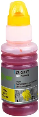 Чернила Cactus CS-GI41Y GI-41 Y, для Canon, 70мл, желтый