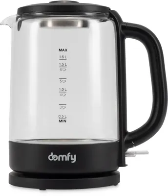 Чайник электрический DOMFY DSB-EK304, 1.7л, стекло/пластик
