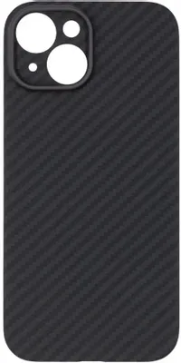 Чехол (клип-кейс) KONDIJAN Carbon, для Apple iPhone 15, черный/серый [kjcr-iph-15-blk]