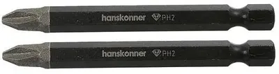 Бита HANSKONNER HKPH2-75-2,  шестигранный (1/4HEX - E),  2шт