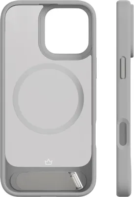 Чехол (клип-кейс) VLP Reels Case, для Apple iPhone 16 Pro Max, противоударный, прозрачный/серый [10525004]