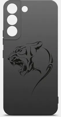 Чехол (клип-кейс) BORASCO ArtWorks, для Samsung Galaxy S22+, противоударный, черный/рисунок [51133]