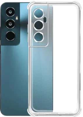 Чехол (клип-кейс) BORASCO Bumper Case, для Realme C65, противоударный, прозрачный [73382]