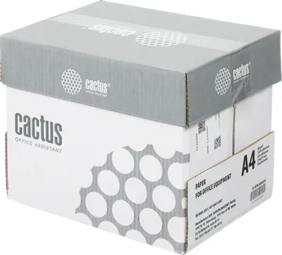 Бумага Cactus B, A4, офисная, 250л, 80г/м2, белый [cs-opb-a480250]