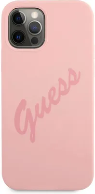 Чехол (клип-кейс)  Guess, для Apple iPhone 11 Pro, противоударный, розовый [guhcp12mlsvspi]
