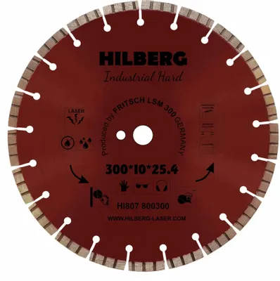 Отрезной диск HILBERG по железобетону,  300мм,  25.4мм [hi807]