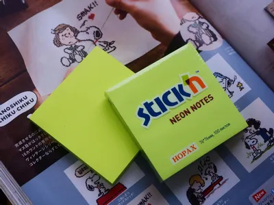 Блок самоклеящийся бумажный STICK`N 21167, 76x76, 100 л, неон, зеленый