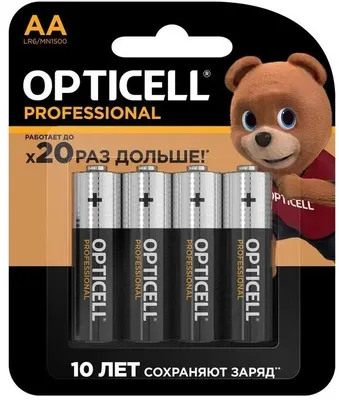 AA Батарейка OPTICELL Professional LR6,  4 шт.