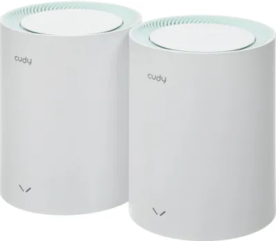 Бесшовный Mesh роутер CUDY M1500,  Wi-Fi 6,  AX1500,  2.4/5ГГц, 2 LAN,  белый, 2 шт. в комплекте [m1500(2-pack)]