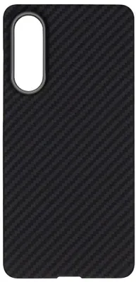 Чехол (клип-кейс) KONDIJAN Carbon, для Samsung Galaxy S25 Edge, черный [kjcr-sam-s25-eg-blk]