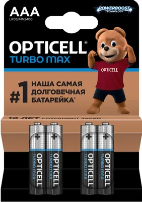 AAA Батарейка OPTICELL Turbo MAX LR03,  4 шт.