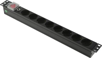 Блок распределения питания LanMaster TWT-PDU19-10A8P ,  горизонт.размещ.,  SchukoХ8,  Тип вход. тока 10A