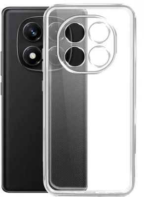 Чехол (клип-кейс) BORASCO Silicone Case, для Xiaomi Redmi Note 14 Pro + 5G, прозрачный [74723]