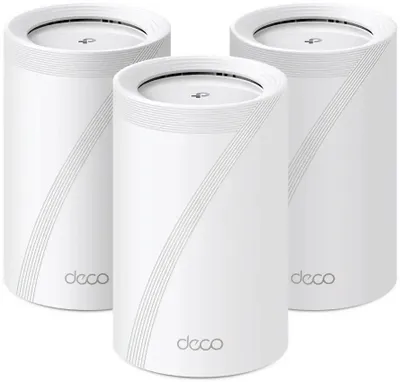 Бесшовный Mesh роутер TP-LINK Deco BE65,  Wi-Fi 7,  BE9300,  2.4/5/6ГГц, 4 WAN/LAN, белый, 3 шт. в комплекте