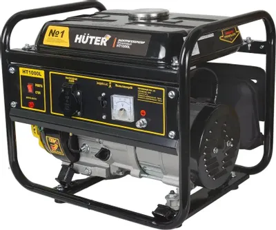 Бензиновый генератор Huter HT1000L, 220/12 В, 1.1кВт [64/1/2]