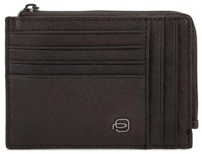 Чехол для кредитных карт Piquadro Black Square PU1243B3R/TM, кожа натуральная, темно-коричневый