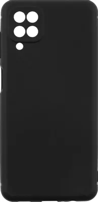 Чехол (клип-кейс) BORASCO Silicone Case, для Samsung Galaxy A12, черный [39790]
