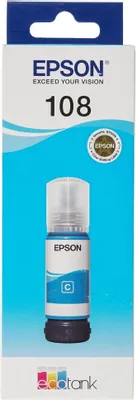 Чернила Epson 108 C13T09C24A, для Epson, 70мл, голубой