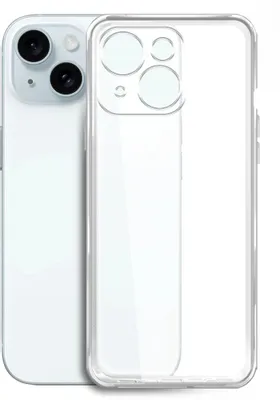 Чехол (клип-кейс) BORASCO Silicone Case, для Apple iPhone 15 Plus, прозрачный [72410]