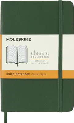 Блокнот Moleskine Classic Soft,  192стр,  в линейку,  мягкая обложка,  зеленый [qp611k15]
