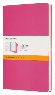 Блокнот Moleskine Cahier Journal,  80стр,  в линейку,  розовый неон [ch016d17]