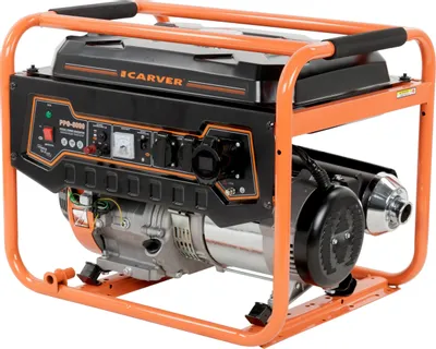 Бензиновый генератор CARVER PPG- 8000, 220/12 В, 6.5кВт [01.020.00020]