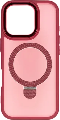Чехол (клип-кейс) ZIBELINO Ring Stand Matte, для Apple iPhone 16 Pro, бургунди [zrs-apl-16-pro-mt-brg]