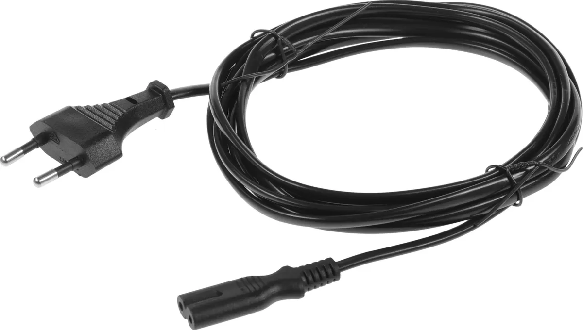 Кабель питания Buro IEC C7 (2-pin) -  Евровилка,  3м [bu-pcab-3-2pin]