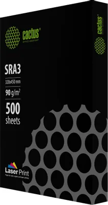 Бумага Cactus LaserPrint CS-LPSRA390500, SRA3, для лазерной печати, 500л, 90г/м2, белый