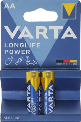 AA Батарейка VARTA Longlife power High Energy Alkaline LR6,  2 шт.