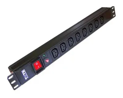 Блок распределения питания LanMaster TWT-PDU19-10A8C3,  горизонт.размещ.,  C13Х8,  Тип вход. тока 10A