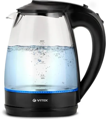 Чайник электрический Vitek VT-1122, 1.7л, стекло/пластик