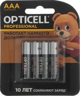 AAA Батарейка OPTICELL Professional LR03,  4 шт.