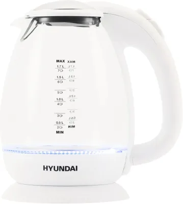 Чайник электрический Hyundai HYK-G3805, 1.7л, стекло