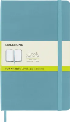 Блокнот Moleskine Classic,  240стр,  без разлиновки,  твердая обложка,  голубой [qp062b35]