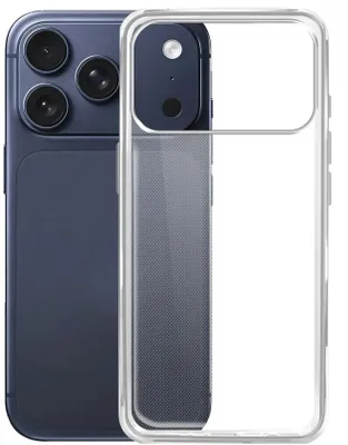 Чехол (клип-кейс) BORASCO Silicone Case, для Apple iPhone 17 Pro Max, прозрачный [75703]