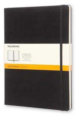 Блокнот Moleskine Classic,  192стр,  в линейку,  твердая обложка,  черный [qp090]