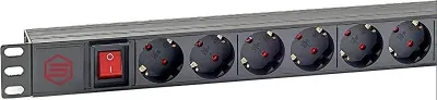 Блок распределения питания SYSMATRIX PD 0802.000,  горизонт.размещ.,  SchukoХ8,  Тип вход. тока 16A