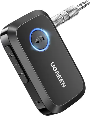 Bluetooth-аудиоадаптер UGREEN CM596 BT 5.3+EDR 3.5mm, 10м, черный [90748]